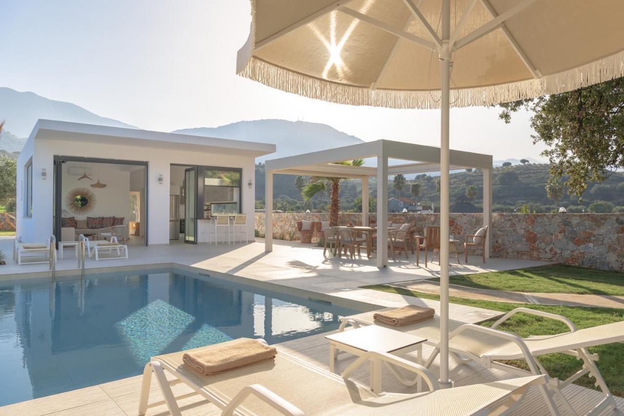 Pelagias Villa Lefka With Heated Pool Mathés エクステリア 写真
